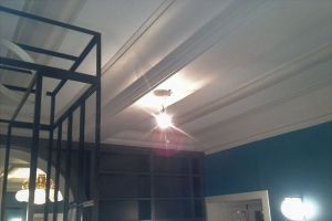 Plafond tendu acoustique mat blanc